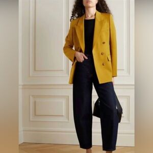 Nili Lotan Double-Breasted Mustard Valerie Jacket